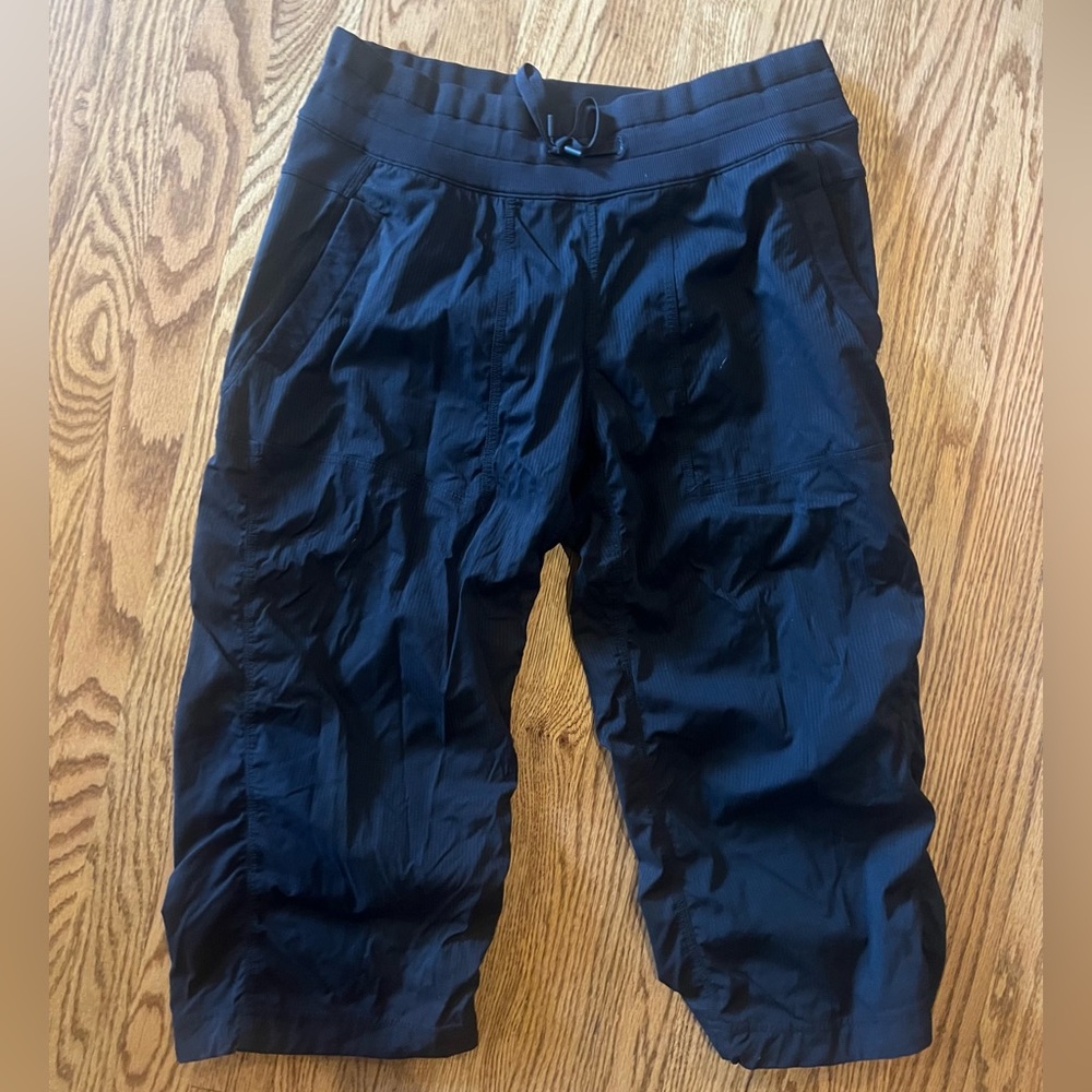 black lululemon (size 10) dance studio pants- cropped
